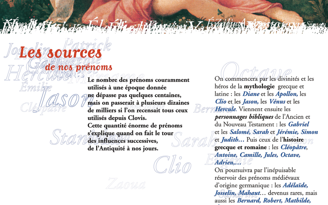 Petite histoire des prénoms